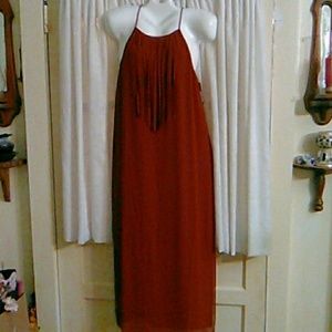 Mossimo Rust Brown Long Maxi Dress